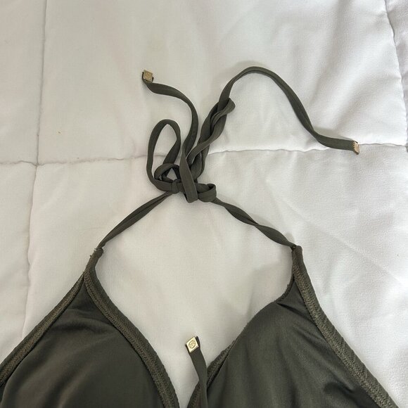 Michael Kors Womens Medium M Accented Green Bikini Top Swimwear Swimsuit - Picture 4 of 6